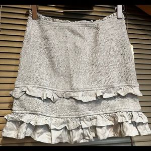 ALTARD STATE RUCHED MINI SKIRT GRAY BLUISH COLOR NWT LARGE